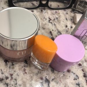 Clinique products perfume and eye cream